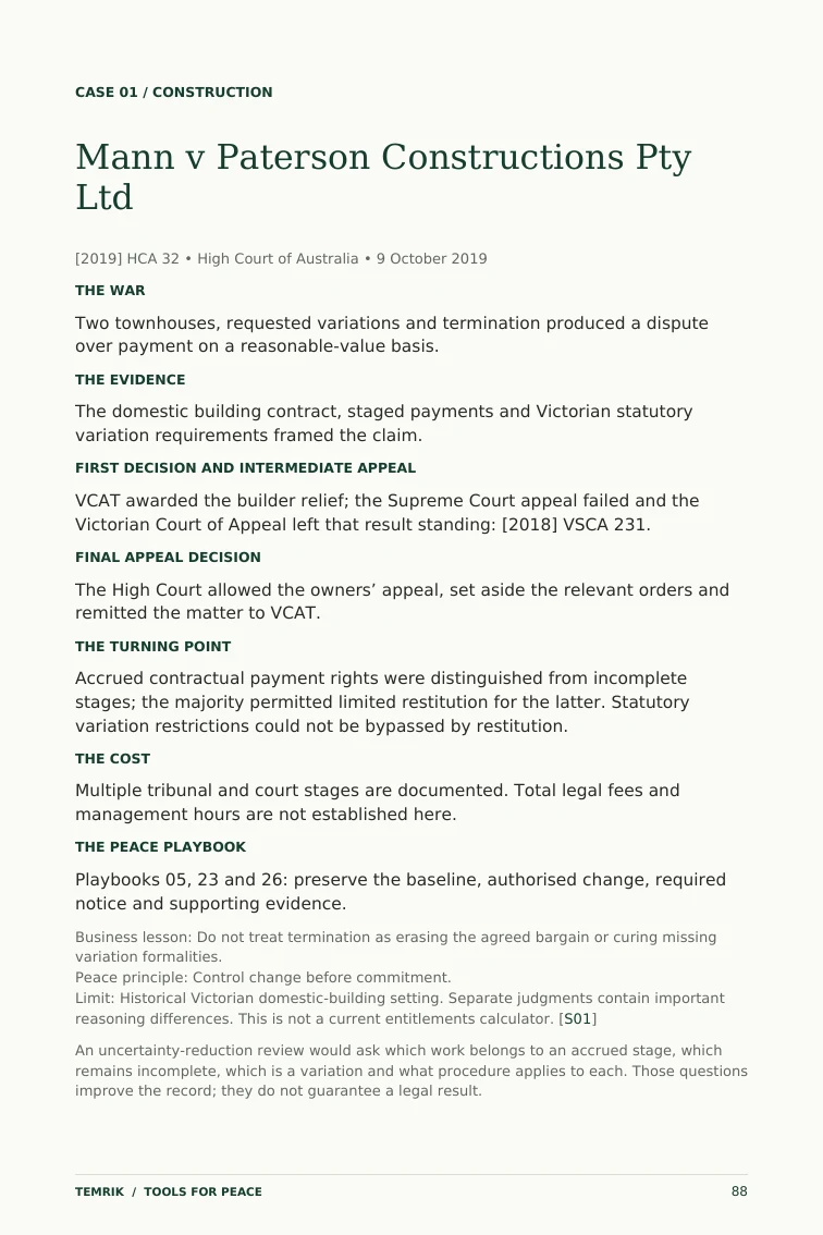 Actual ebook page 88: Learn from a documented case