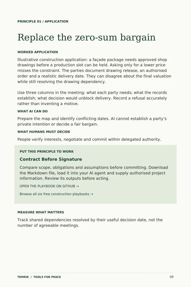 Actual ebook page 9: Put the principle to work